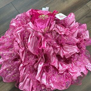 Pink princess dress for girls size M (5-6)